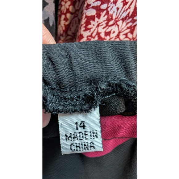 VTG 90s Y2K Floral Sheer Chiffon Whimsigoth Dark Fairy Grunge Boho Midi Skirt 14 - Picture 8 of 8